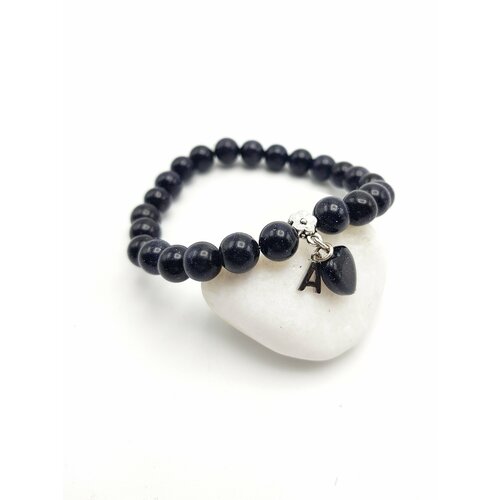 фото Браслет, авантюрин, искусственный камень, авантюриновое стекло, синий hrustalek