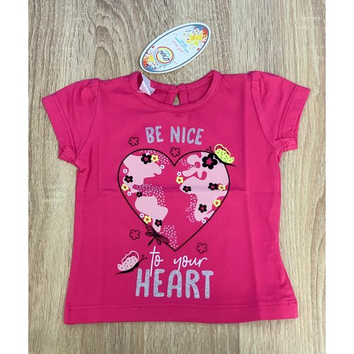 фото Футболка difa, размер 20-22, 6-9 месяцев, бесцветный, белый