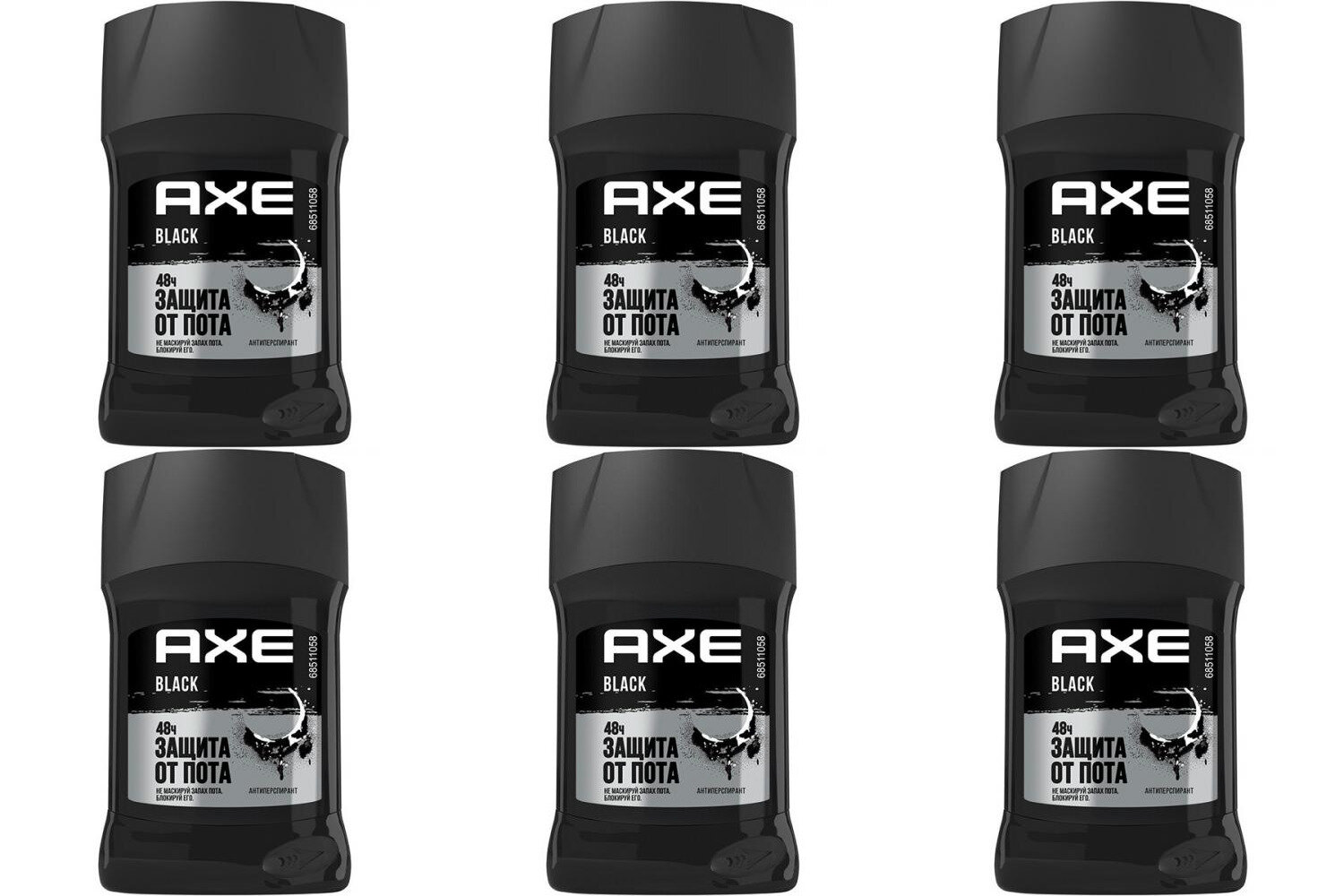Axe Антиперспирант-карандаш "Black", 50 мл, 6 шт.