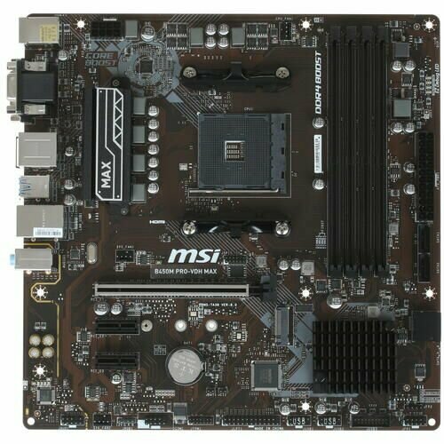 Материнская плата MSI B450M PRO-VDH MAX 1478100₽