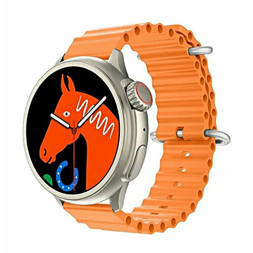 Умные часы круглые Smart Watch HW 3 ULTRA MAX Оранжевые Flupsic 290000₽