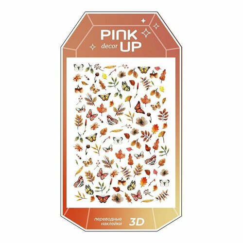 Наклейки для ногтей PINK UP DECOR AUTUMN COLLECTION 3D переводные тон 141