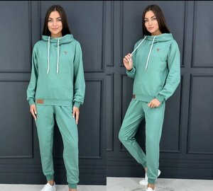 Костюм спортивный Jools Fashion, размер M, бирюзовый