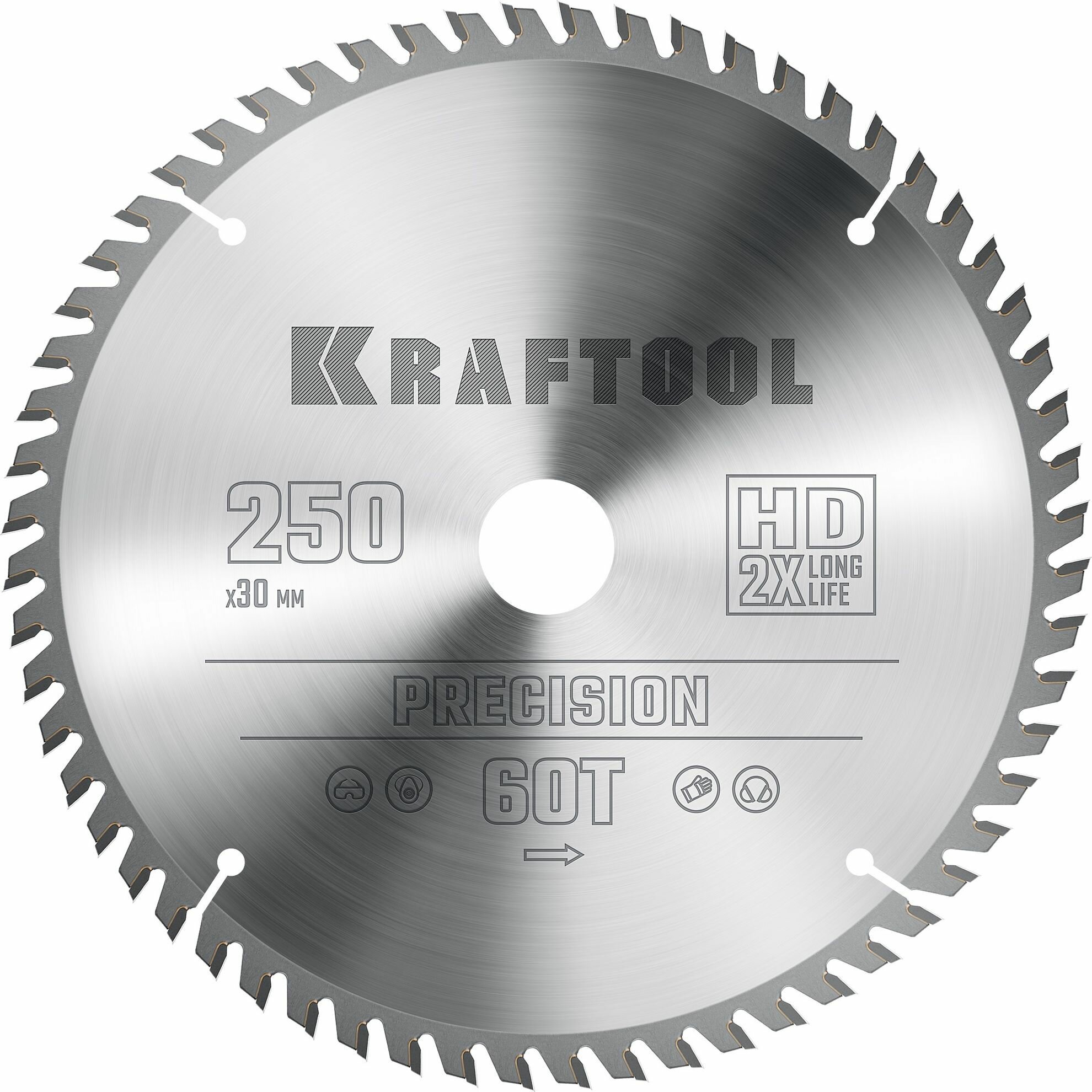 Диск пильный по дереву 250x30 мм 60T Kraftool PRECISSION 36952-250-30