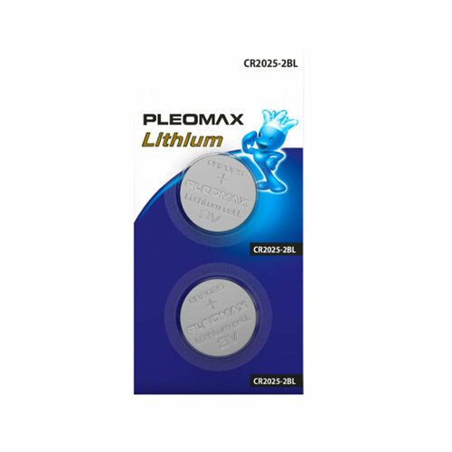 Батарейка Samsung Pleomax CR2025-2BL Lithium, (2/60/240/43200), (арт. Б0061070)