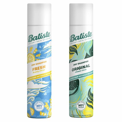 Batiste FRESH и ORIGINAL Сухой шампунь 2 шт х 200 мл (Batiste, Fragrance) batiste сухой шампунь fresh 200 мл batiste fragrance