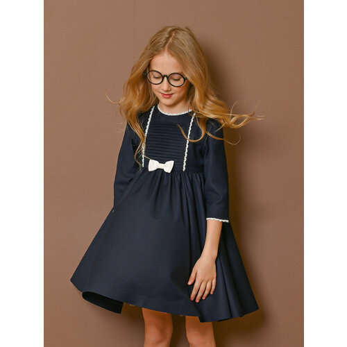 фото Школьное платье ole!twice, размер 122, синий