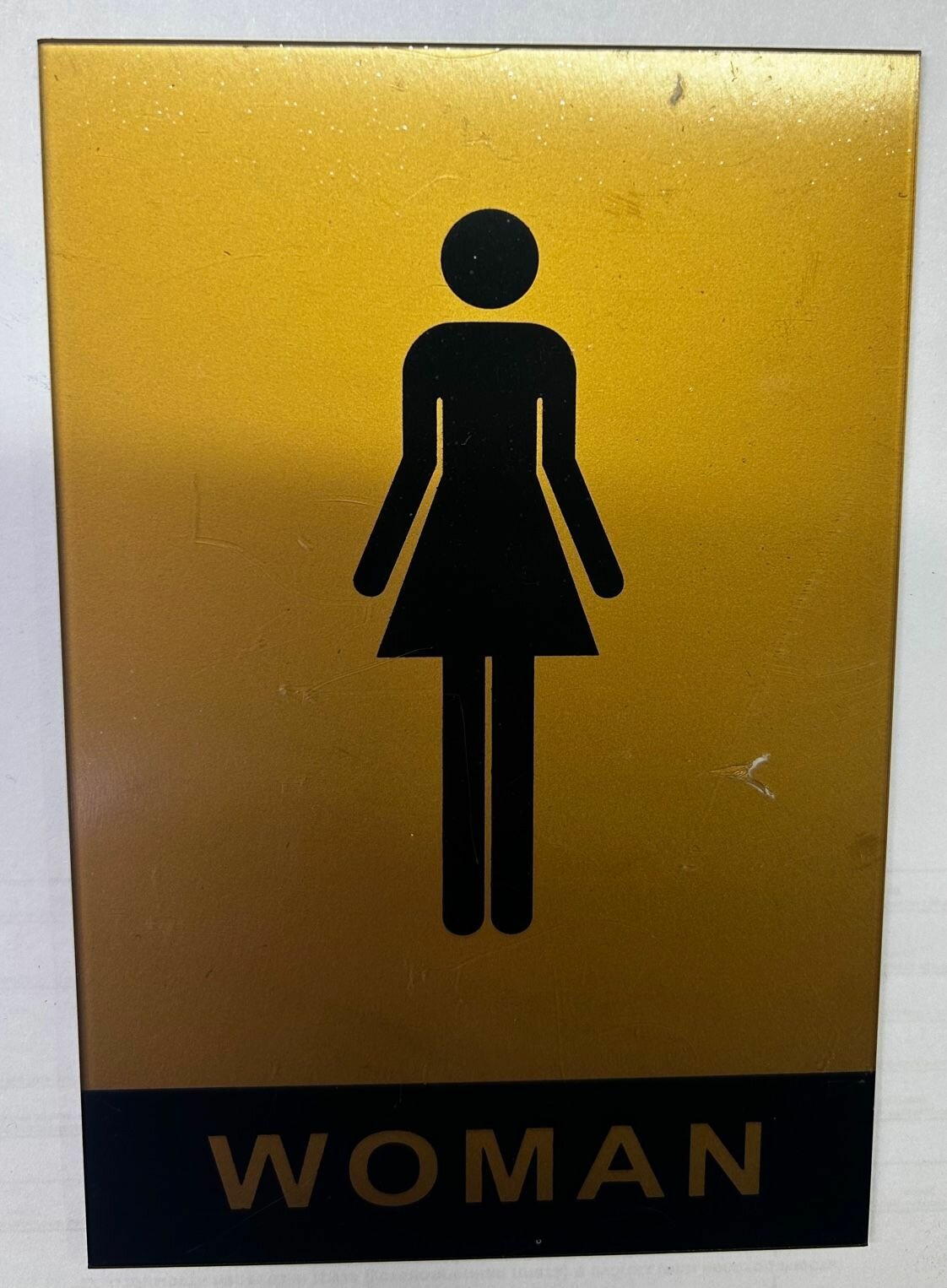 Табличка информационная Женский туалет самоклеющаяся