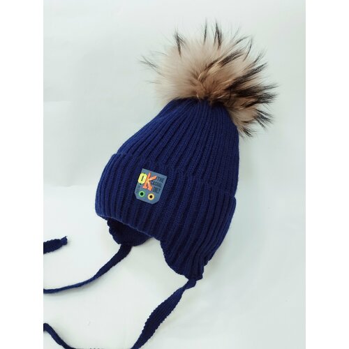 фото Шапка мой ангелок ок, размер 52-54, синий