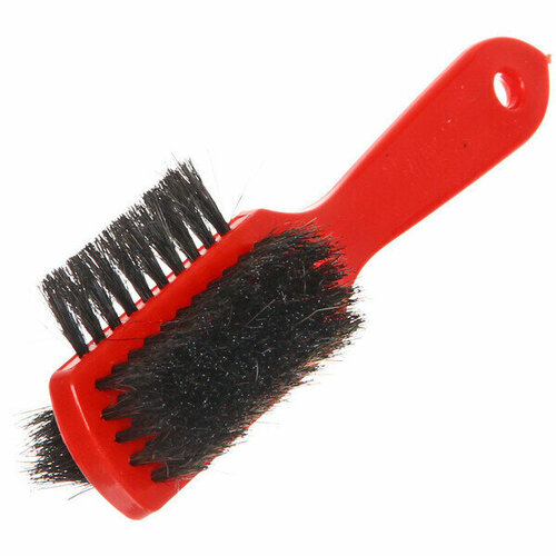 Щетка для обуви пластиковая с искусственным ворсом Тройная цвет микс 16534см 165₽