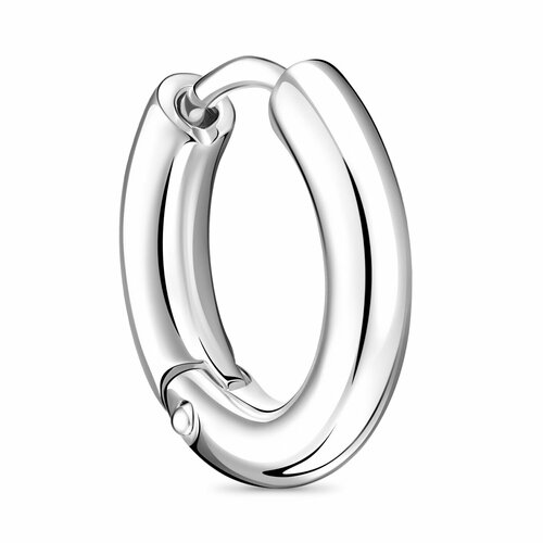 фото Моносерьга lu jewel, серебро, 925 проба, родирование, размер 15 мм, длина 1.5 см, , серебристый