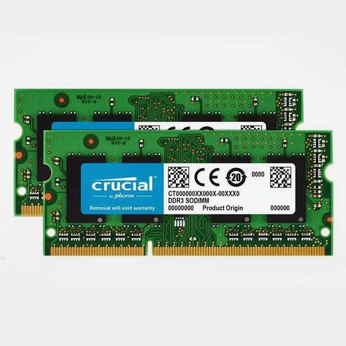 Оперативная память Crucial 4GB DDR3 1066MHz PC8500 SODIMM 220000₽