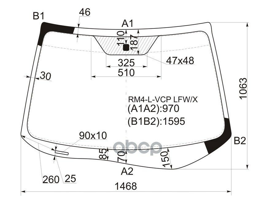 Стекло Лобовое Honda Cr-V 11-18 XYG арт. RM4-L-VCP LFW/X