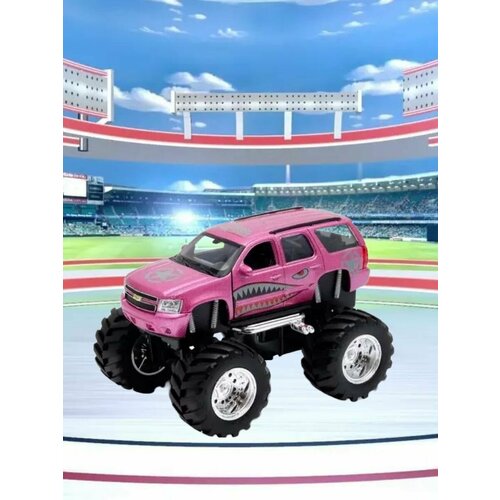 Игрушка модель машины 1:34-39 Chevrolet Tahoe Monster Big Wheel 47002 Welly