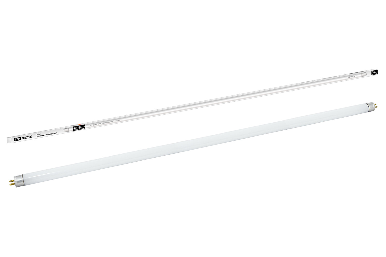 Лампа люминесцентная линейная двухцокольная ЛЛ-16/28Вт T5/G5 6500 К длина 11632мм TDM