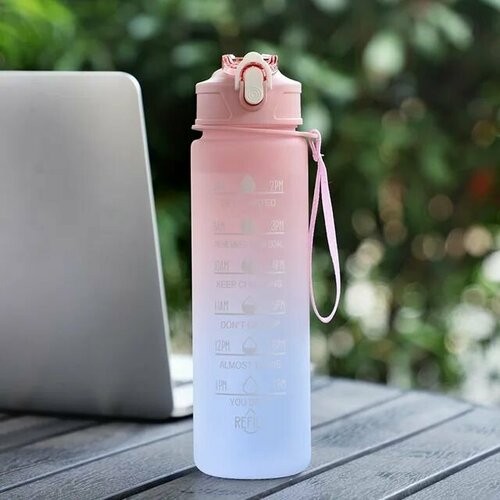 Спортивная бутылка, Бутылка для воды спортивная 750 мл розовый и голубой 750 мл.