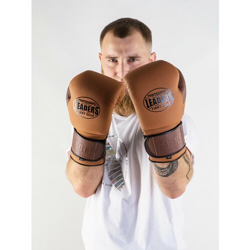 Перчатки боксерские LEADERS HERITAGE BR/BG (коричневый/бежевый) (14 oz)
