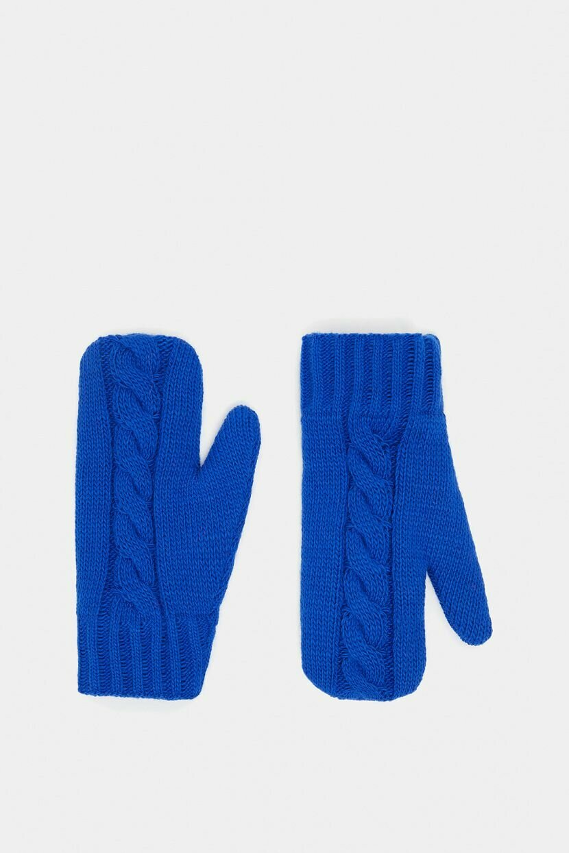 фото Варежки BAON Шерстяные варежки с подкладкой Baon B361508, размер: Без/раз, синий