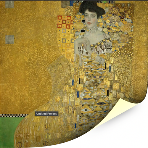 Картина для интерьера "Портрет Адель Блох-Бауэр", художник Климт, Густав, печать на холсте (60х60 см / без подрамника)