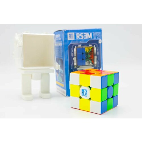 Кубик Рубика магнитный MoYu RS3M V5 3x3 UV Ball-core + Robot stand