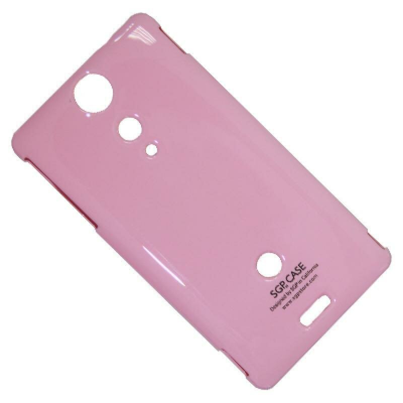 Чехол для Sony LT29 (Xperia TX) задняя крышка пластик лакированный SGP Case Ultra Slider <розовый>