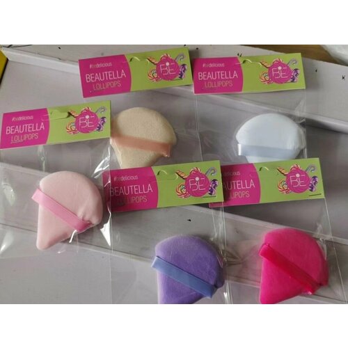 Пуховка для пудры BEAUTELLA LOLLIPOPS треугольная L23-MUA-18
