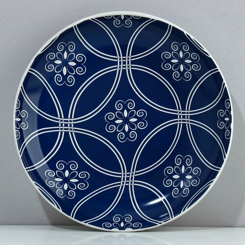 Dolce Ceramo. Тарелка керамическая «Марокко», 22.5 см, цвет синий