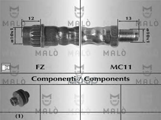 Шланг Тормозной Malo арт. 80846