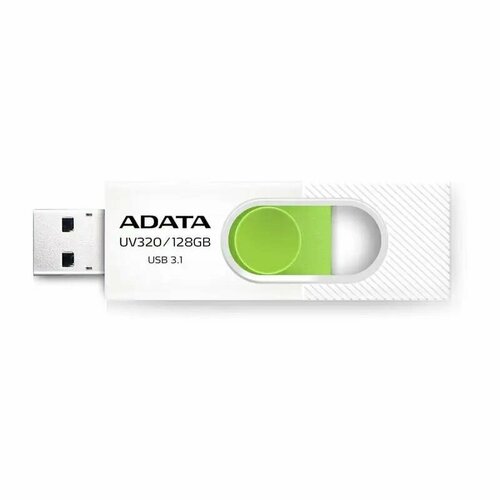 USB накопитель ADATA 128GB USB 3.2 Gen1 AUV320-128G-RWHGN White/Green зеленый, белый