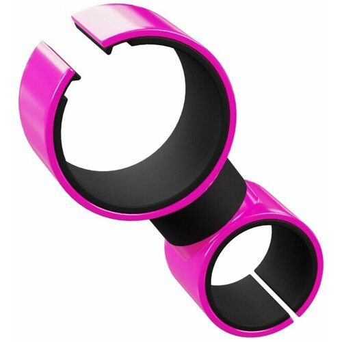 Универсальный держатель GSMIN Round Holder для телефона на велосипед Розово-чёрный 99₽