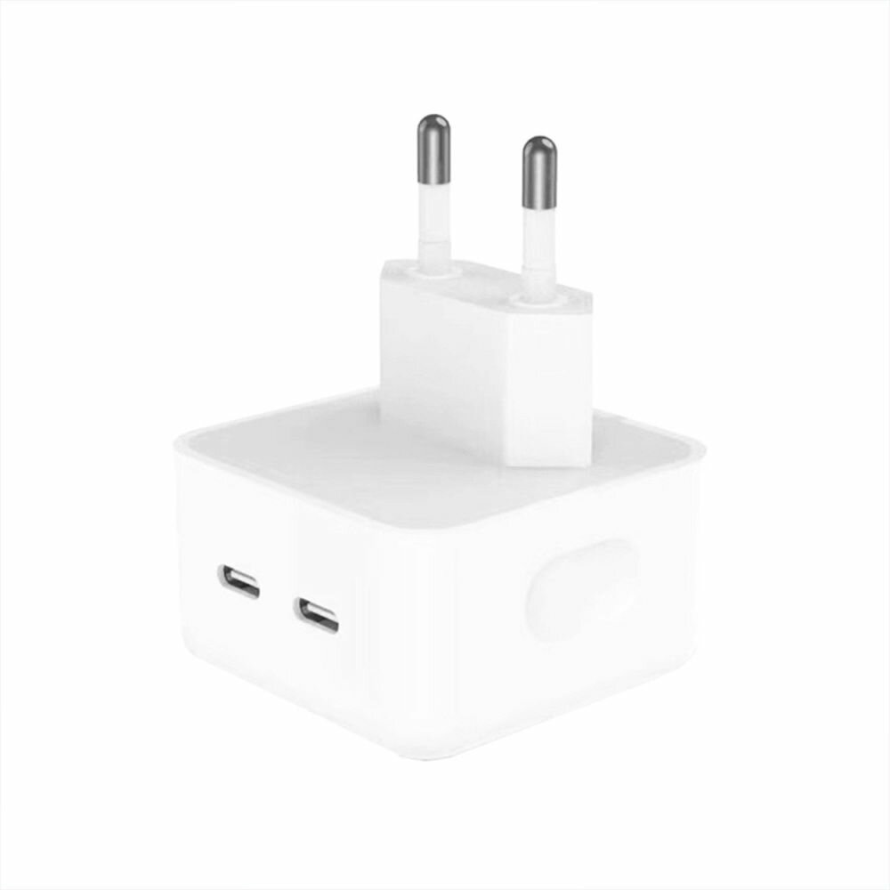 Блок питания 35W / для iPhone, Android / Быстрая зарядка / 2 разъёма USB Type-C / Модель C40