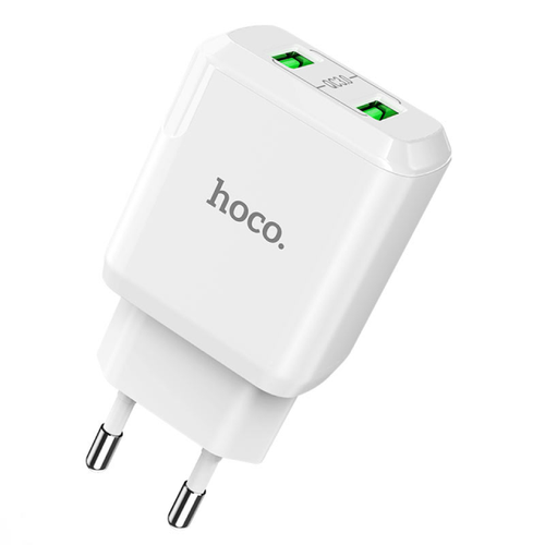 Hoco Сетевое ЗУ 2USB 3А QC3.0, N6 Белый