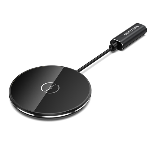 Зарядное устройство Vention Беспроводное Magnetic Wireless Charger 15W Ultra-thin Mirrored Surface Type 0.05M Black devia беспроводное зарядное устройство fast wireless charger white