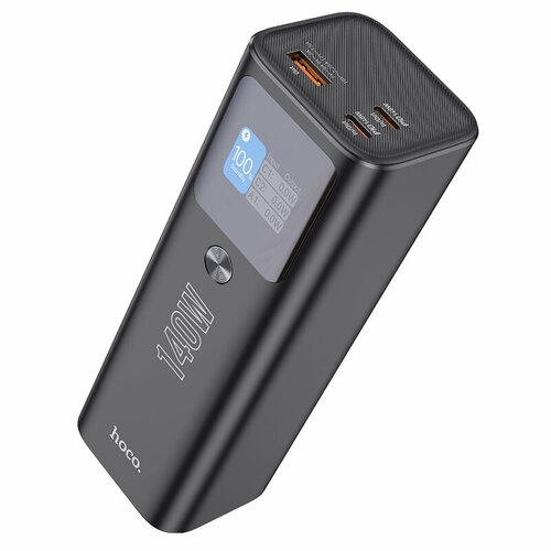 Универсальный Доп. Аккумулятор 25000mAh, Q17, HOCO, выход: Type-C 1/2:140W, USB-A: 22.5, черный