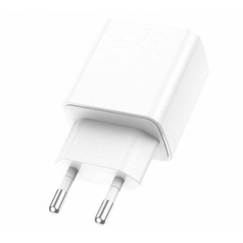 Сетевой адаптер - Borofone BA67A, USB/Type-C, 20W, с быстрой зарядкой, цвет белый, 1 шт