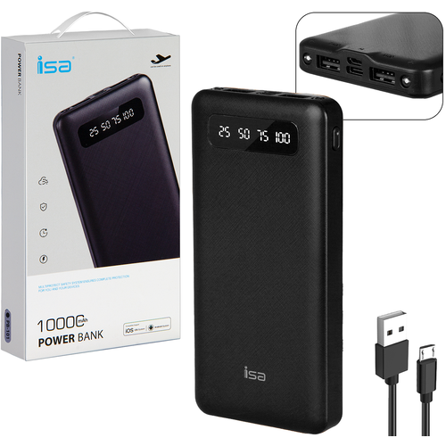 Isa PB-101 10000 mAh black Черный 135900₽