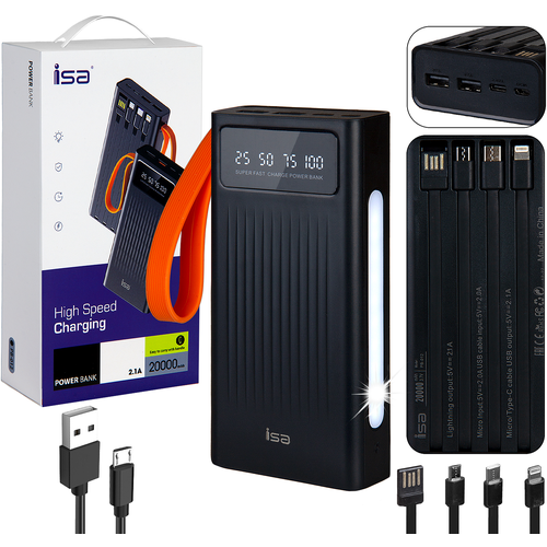Isa PB-012 20000 mAh black Черный 225500₽
