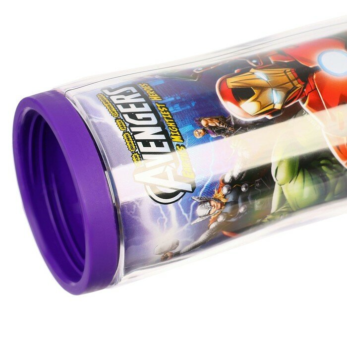 Термостакан, фиолетовый, 350 мл "Супер-герои", Мстители - фотография № 8