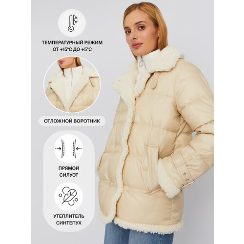 фото Куртка zolla, размер s, бежевый