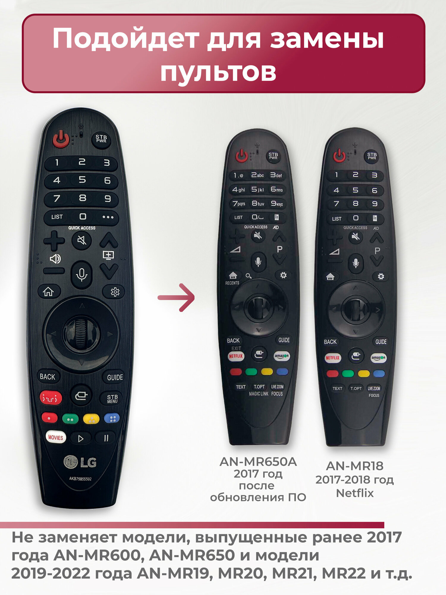 Голосовой пульт для телевизоров LG Smart TV AN-MR18 — фото 1