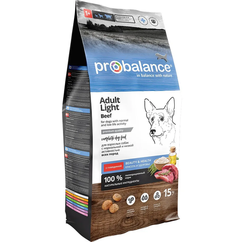 PROBALANCE Light Beef для собак с говядиной, 15кг