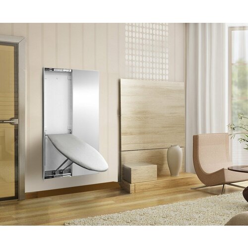 Гладильная доска Табула с зеркалом Беленый Дуб (открывание купе направо)