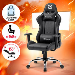 Игровое кресло Defender Azgard, черный, полиуретан 60 мм