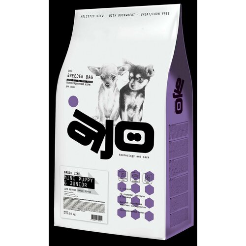 AJO Breeder Mini Puppy & Junior сух. д/щенков малых пород с гречкой 8кг (Брид)