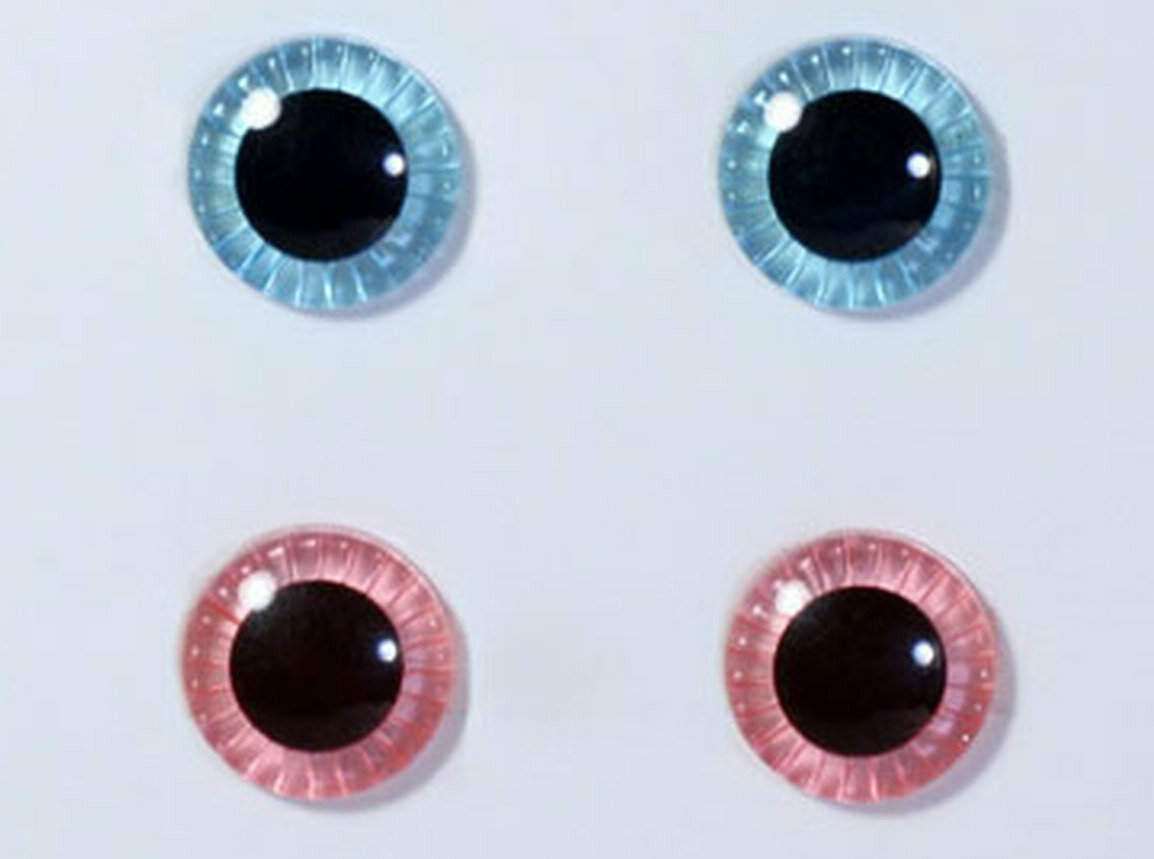Pullip Eyechip Aqua Blue and Light Pink (Глаза светло-голубые и светло-розовые для кукол Пуллип / Дал / Биул), Groove inc