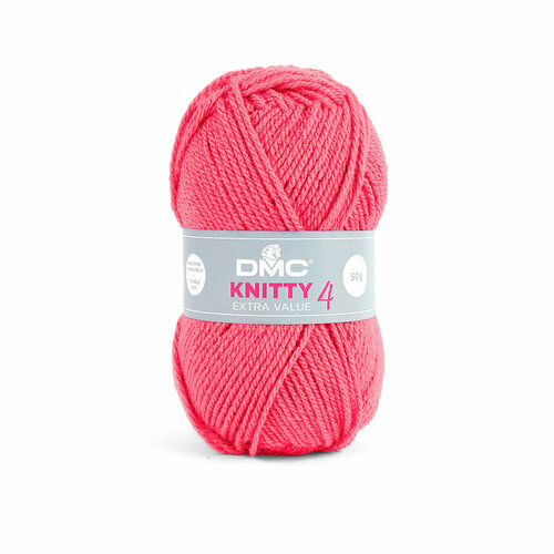 Пряжа DMC 8120 Knitty 4 100 акрил 50 г 140 м 2 м 688 розовый 189₽