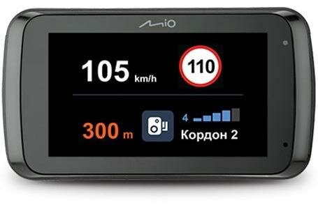 Видеорегистратор с радар-детектором Mio MiVue i88 GPS ГЛОНАСС черный