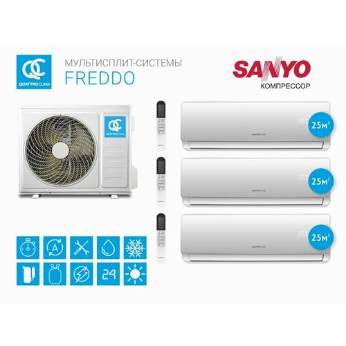 QuattroClima QN-FM27UA + QV-FM09WA*3шт.