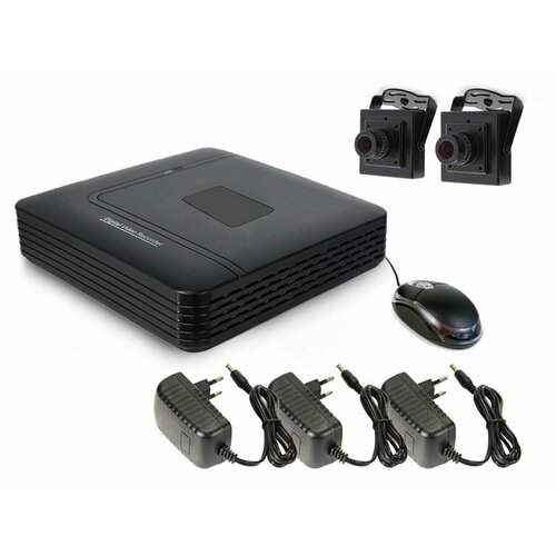 Проводной комплект наблюдения для дома - 2 FullHD AHD камеры SKY-2604-5M KDM 411-AF2 I30021PR - камеры системы видеонаблюдения 1648200₽