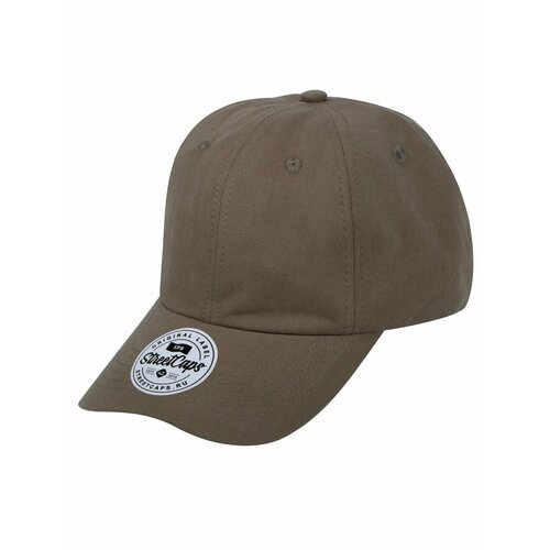 фото Бейсболка street caps бейсболка классическая / street caps / 305-6-1-001 мягкая хлопковая кепка с низким профилем, размер one size, коричневый